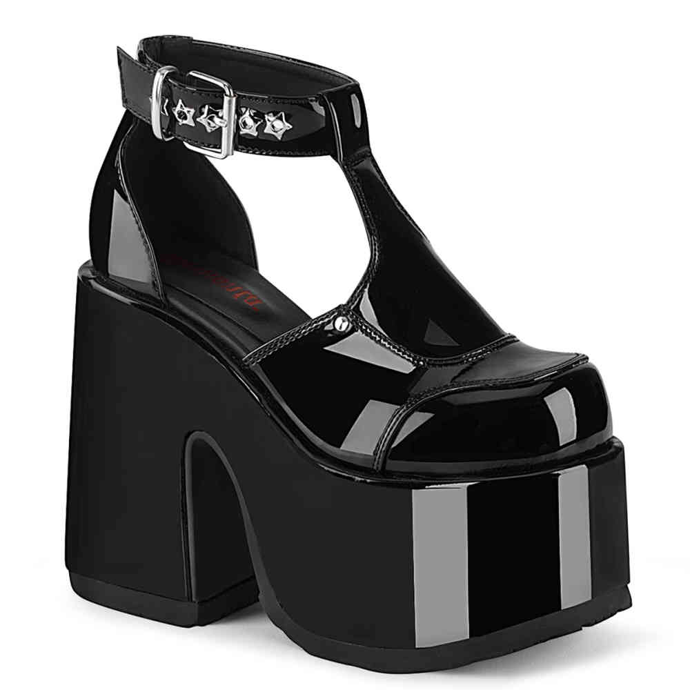 DemoniaCult - CAMEL103 Platform Sandals - Black